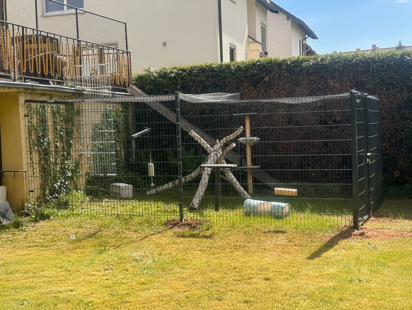 Ein überdachter Katzengarten